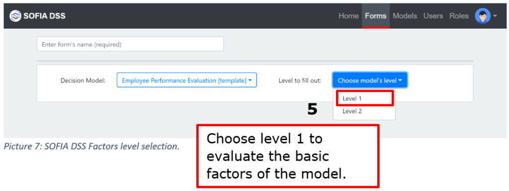 7. level selection A tutorial about using SOFIA DSS factor forms